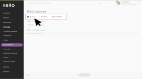 Add courses page. There are three radio button options: "By course", "By diploma", and "By specialization". The cursor is selecting "By course"